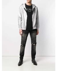 Мужской серый худи от Balmain