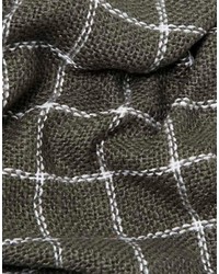 Женский серый шарф в клетку от Asos