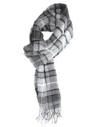 Мужской серый шарф в шотландскую клетку от Glen Lossie