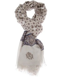 Мужской серый шарф с "огурцами" от Dolce & Gabbana
