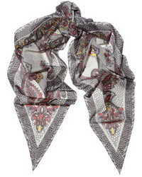 Женский серый шарф с "огурцами" от Kate Moss