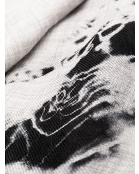 Женский серый шарф с принтом тай-дай от Suzusan