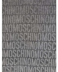 Мужской серый шарф с принтом от Moschino