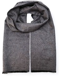 Мужской серый шарф от Brioni