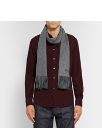 Мужской серый шарф от Mulberry