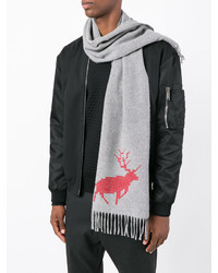 Мужской серый шарф от DSQUARED2
