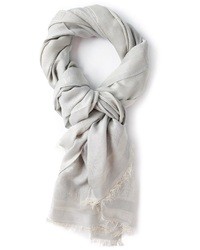 Мужской серый шарф от Emporio Armani