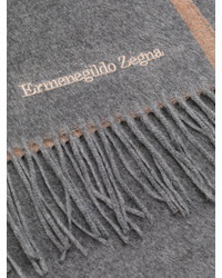 Мужской серый шарф от Ermenegildo Zegna