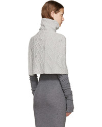 Женский серый шарф от Stella McCartney