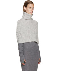 Женский серый шарф от Stella McCartney