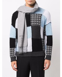 Мужской серый шарф от Moschino