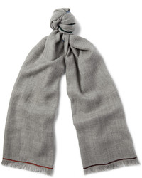 Мужской серый шарф от Loro Piana
