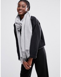 Женский серый шарф от Monki
