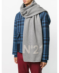 Мужской серый шарф от No.21