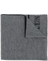 Мужской серый шарф от Philipp Plein