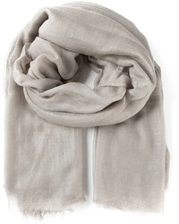 Женский серый шарф от Rick Owens