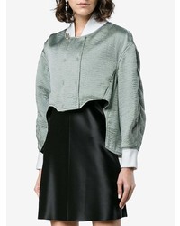 Женский серый шелковый бомбер от Esteban Cortazar