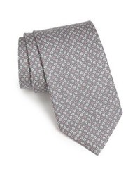 Серый шелковый галстук
