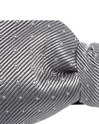 Мужской серый шелковый галстук-бабочка в горошек от Lanvin