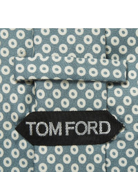 Мужской серый шелковый галстук с принтом от Tom Ford