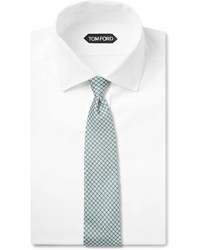 Мужской серый шелковый галстук с принтом от Tom Ford
