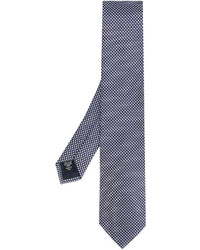 Мужской серый шелковый галстук с принтом от Ermenegildo Zegna