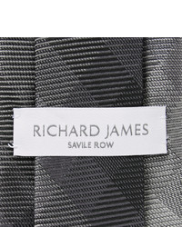 Мужской серый шелковый галстук от Richard James