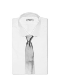 Мужской серый шелковый галстук от Giorgio Armani