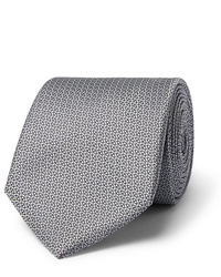 Мужской серый шелковый галстук от Canali