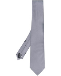 Мужской серый шелковый галстук от Salvatore Ferragamo