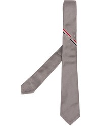 Мужской серый шелковый галстук от Thom Browne