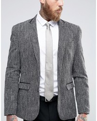 Мужской серый шелковый галстук от Asos