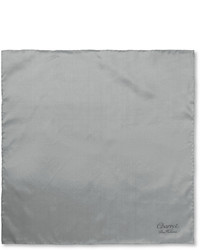 Серый шелковый нагрудный платок от Charvet