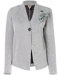 Женский серый шелковый пиджак от Armani Collezioni