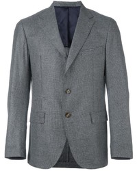 Мужской серый шелковый пиджак от Eleventy