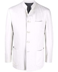 Мужской серый шелковый пиджак от Kiton