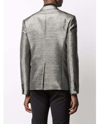 Мужской серый шелковый пиджак от DSQUARED2