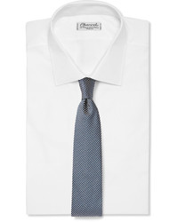 Мужской серый шелковый плетеный галстук от Brioni