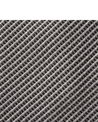 Мужской серый шелковый плетеный галстук от Brioni