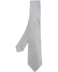 Мужской серый шелковый плетеный галстук от Kiton