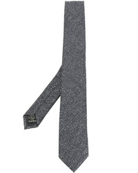 Мужской серый шелковый плетеный галстук от Z Zegna
