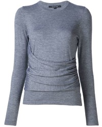 Женский серый шелковый свитер от Derek Lam