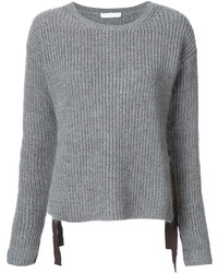 Женский серый шелковый свитер от Fabiana Filippi