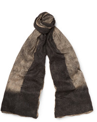 Мужской серый шелковый шарф от Balenciaga