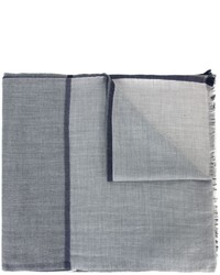 Мужской серый шелковый шарф от Brunello Cucinelli
