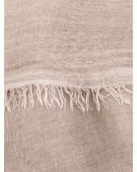 Женский серый шелковый шарф от Faliero Sarti