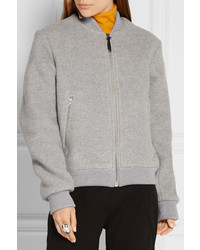 Женский серый шерстяной бомбер от Acne Studios