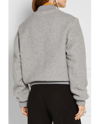 Женский серый шерстяной бомбер от Acne Studios