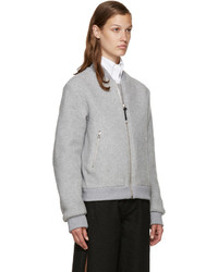 Женский серый шерстяной бомбер от Acne Studios