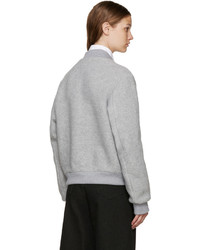 Женский серый шерстяной бомбер от Acne Studios